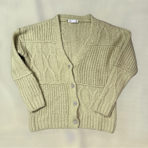 NWOT ZARA Chunky Patchwork
Knit Cardigan - Picture 3 of 3